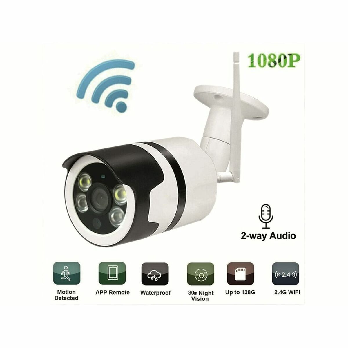 1080P WiFi Security Camera Outdoor - Night Vision (EU)